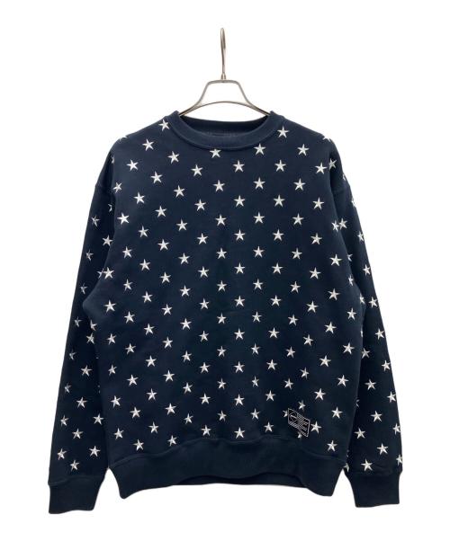 Bristol（ブリストル）Bristol (ブリストル) ALL OVER STAR CREWNECK SWEAT ネイビー サイズ:L 未使用品の古着・服飾アイテム