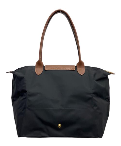 LONGCHAMP（ロンシャン）LONGCHAMP (ロンシャン) トートバッグ ブラック×ブラウンの古着・服飾アイテム