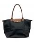 LONGCHAMP（ロンシャン）の古着「トートバッグ」｜ブラック×ブラウン