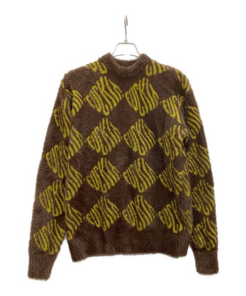 HUF（ハフ）HUF (ハフ) FUCK IT L/S OVERSIZED SWEATER ブラウン サイズ:Sの古着・服飾アイテム