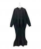 ENFOLDエンフォルド）の古着「長袖ワンピース」｜ブラック