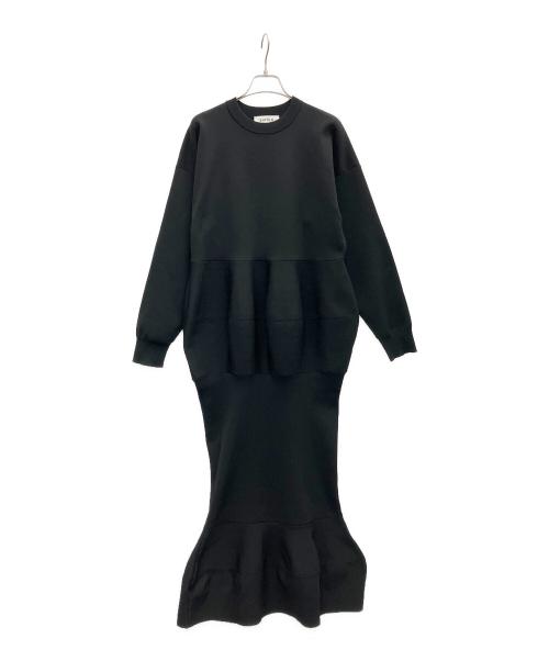 ENFOLD（エンフォルド）ENFOLD (エンフォルド) 長袖ワンピース ブラック サイズ:SIZE38の古着・服飾アイテム