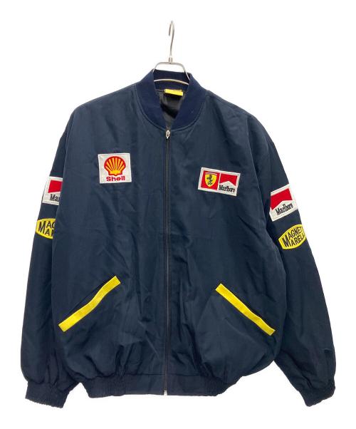 marlboro（マルボロ）Marlboro (マルボロ) Ferrari (フェラーリ) ブルゾン ネイビー サイズ:XLの古着・服飾アイテム