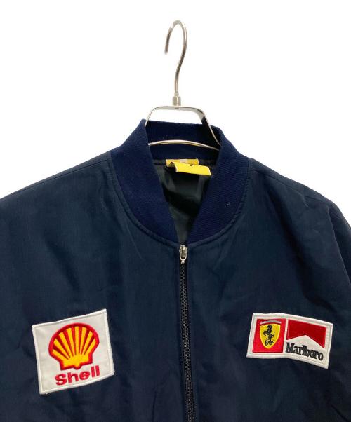 marlboro（マルボロ）Marlboro (マルボロ) Ferrari (フェラーリ) ブルゾン ネイビー サイズ:XLの古着・服飾アイテム