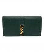 Yves Saint Laurentイヴサンローラン）の古着「長財布」｜グリーン