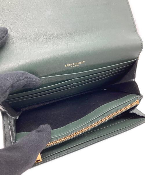 Yves Saint Laurent（イヴサンローラン）Yves Saint Laurent (イヴサンローラン) 長財布 グリーンの古着・服飾アイテム