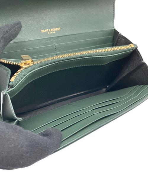 Yves Saint Laurent（イヴサンローラン）Yves Saint Laurent (イヴサンローラン) 長財布 グリーンの古着・服飾アイテム