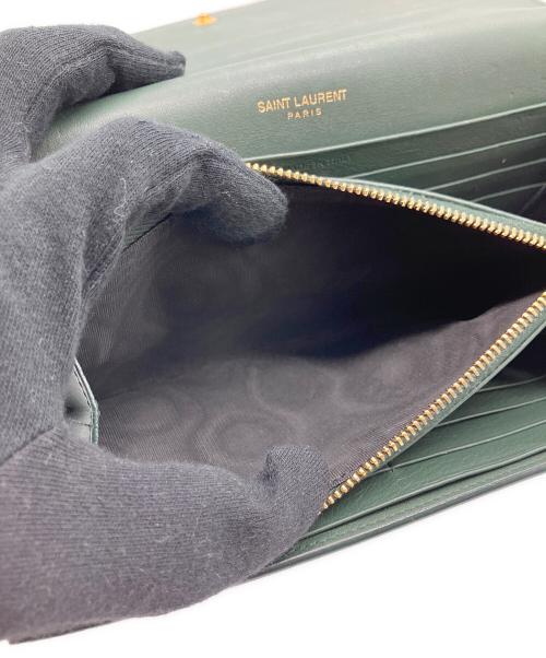 Yves Saint Laurent（イヴサンローラン）Yves Saint Laurent (イヴサンローラン) 長財布 グリーンの古着・服飾アイテム