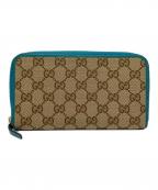 GUCCIグッチ）の古着「長財布」｜ベージュ×グリーン