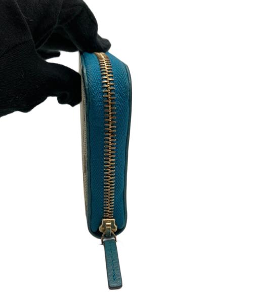 GUCCI（グッチ）GUCCI (グッチ) 長財布 ベージュ×グリーンの古着・服飾アイテム