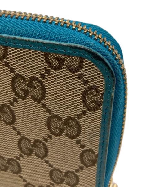 GUCCI（グッチ）GUCCI (グッチ) 長財布 ベージュ×グリーンの古着・服飾アイテム