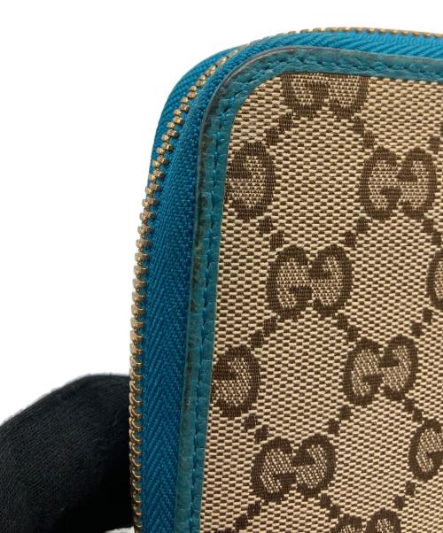 GUCCI（グッチ）GUCCI (グッチ) 長財布 ベージュ×グリーンの古着・服飾アイテム