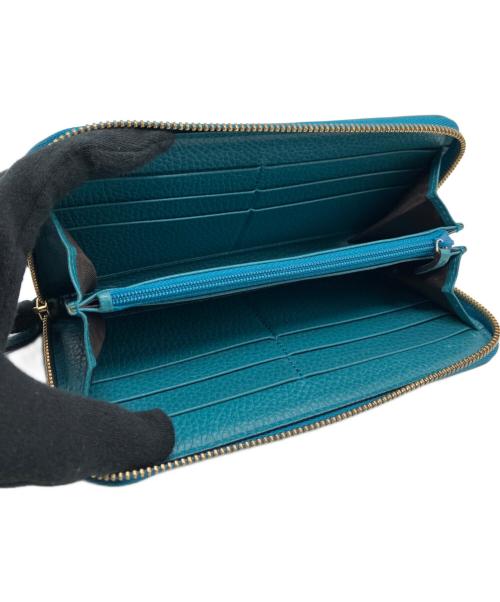 GUCCI（グッチ）GUCCI (グッチ) 長財布 ベージュ×グリーンの古着・服飾アイテム