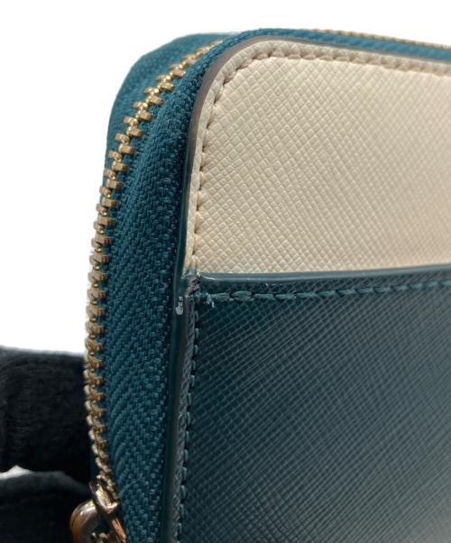 Kate Spade（ケイトスペード）Kate Spade (ケイトスペード) ステイシー カラーブロック ラージ コンチネンタル ウォレット グリーン×ベージュの古着・服飾アイテム