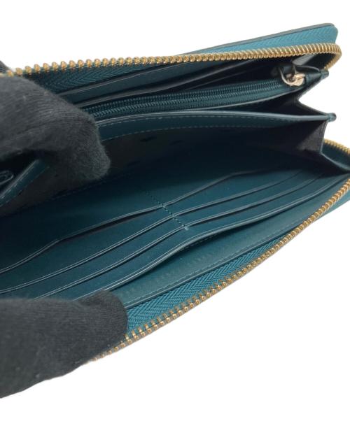 Kate Spade（ケイトスペード）Kate Spade (ケイトスペード) ステイシー カラーブロック ラージ コンチネンタル ウォレット グリーン×ベージュの古着・服飾アイテム