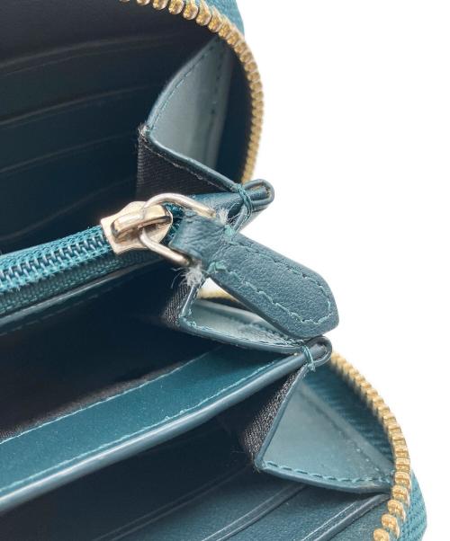 Kate Spade（ケイトスペード）Kate Spade (ケイトスペード) ステイシー カラーブロック ラージ コンチネンタル ウォレット グリーン×ベージュの古着・服飾アイテム