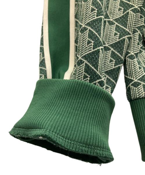 LACOSTE（ラコステ）LACOSTE (ラコステ) モノグラムジャカードトラックジャケット グリーン サイズ:XLの古着・服飾アイテム