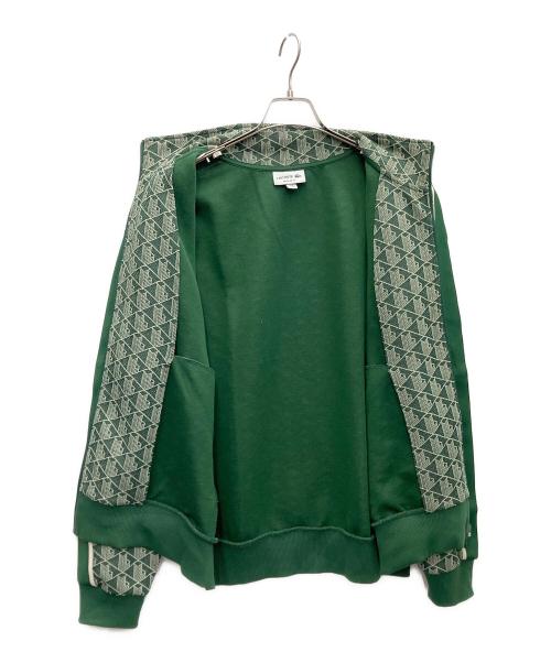 LACOSTE（ラコステ）LACOSTE (ラコステ) モノグラムジャカードトラックジャケット グリーン サイズ:XLの古着・服飾アイテム