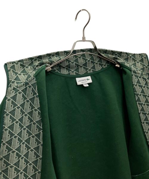 LACOSTE（ラコステ）LACOSTE (ラコステ) モノグラムジャカードトラックジャケット グリーン サイズ:XLの古着・服飾アイテム