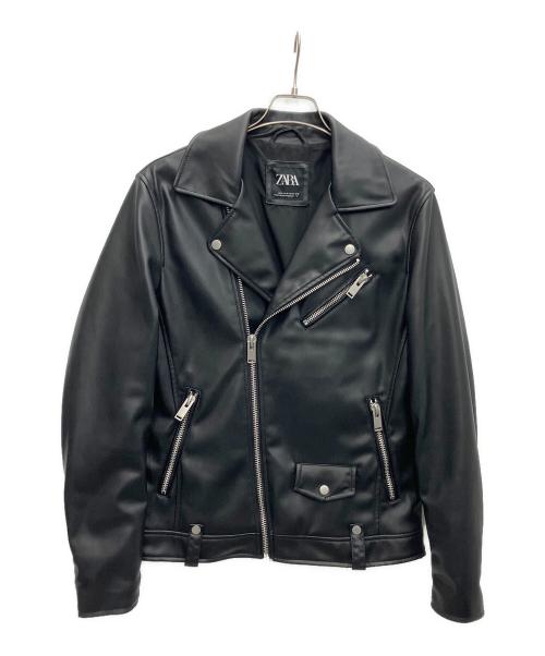ZARA（ザラ）ZARA (ザラ) ダブルライダースジャケット ブラック サイズ:Ｍの古着・服飾アイテム