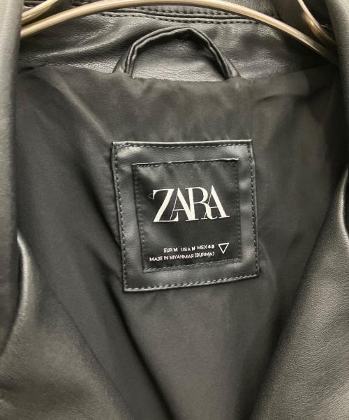 ZARA（ザラ）ZARA (ザラ) ダブルライダースジャケット ブラック サイズ:Ｍの古着・服飾アイテム
