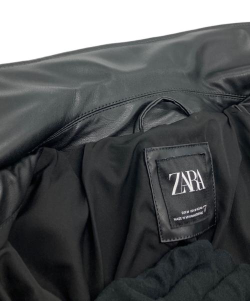 ZARA（ザラ）ZARA (ザラ) ダブルライダースジャケット ブラック サイズ:Ｍの古着・服飾アイテム