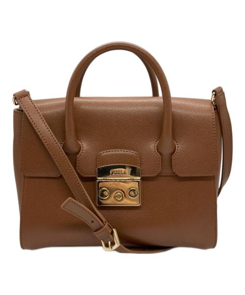 FURLA（フルラ）FURLA (フルラ) 2WAYショルダーバッグ ブラウンの古着・服飾アイテム