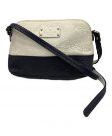 Kate Spade（ケイトスペード）の古着「ショルダーポーチ」｜ホワイト×ネイビー