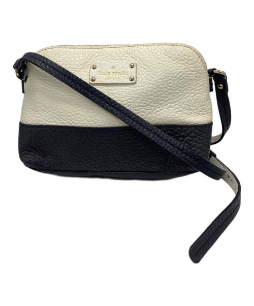 Kate Spade（ケイトスペード）Kate Spade (ケイトスペード) ショルダーポーチ ホワイト×ネイビーの古着・服飾アイテム