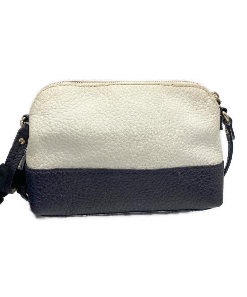 Kate Spade（ケイトスペード）Kate Spade (ケイトスペード) ショルダーポーチ ホワイト×ネイビーの古着・服飾アイテム