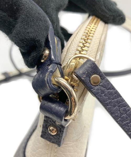 Kate Spade（ケイトスペード）Kate Spade (ケイトスペード) ショルダーポーチ ホワイト×ネイビーの古着・服飾アイテム