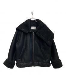 PERVERZE（パーバーズ）の古着「フェイクムートンジャケット」｜ブラック