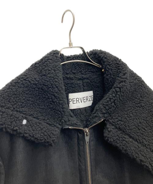 PERVERZE（パーバーズ）PERVERZE (パーバーズ) フェイクムートンジャケット ブラック サイズ:SIZEFREEの古着・服飾アイテム