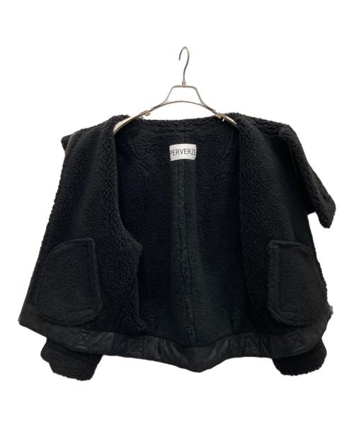 PERVERZE（パーバーズ）PERVERZE (パーバーズ) フェイクムートンジャケット ブラック サイズ:SIZEFREEの古着・服飾アイテム
