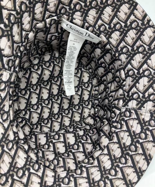 Christian Dior（クリスチャン ディオール）Christian Dior (クリスチャン ディオール) TEDDY-D ボブハット ブラック×ベージュの古着・服飾アイテム