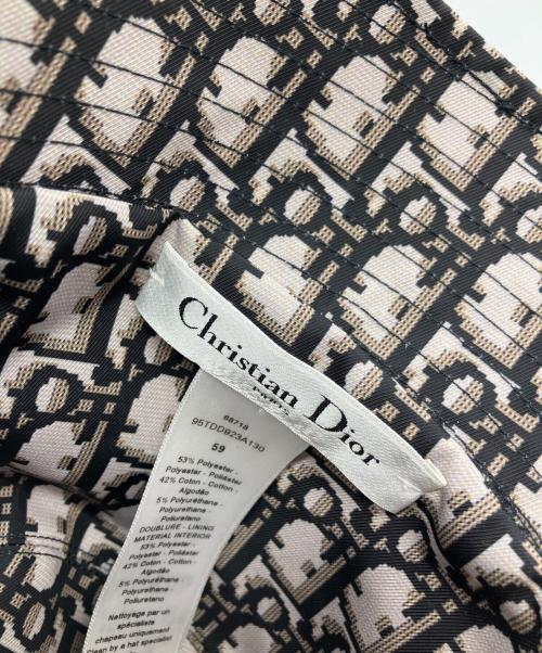 Christian Dior（クリスチャン ディオール）Christian Dior (クリスチャン ディオール) TEDDY-D ボブハット ブラック×ベージュの古着・服飾アイテム