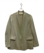 UNITED ARROWSユナイテッドアローズ）の古着「ノーラペルジャケット」｜ベージュ