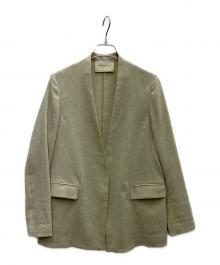 UNITED ARROWS（ユナイテッドアローズ）の古着「ノーラペルジャケット」｜ベージュ