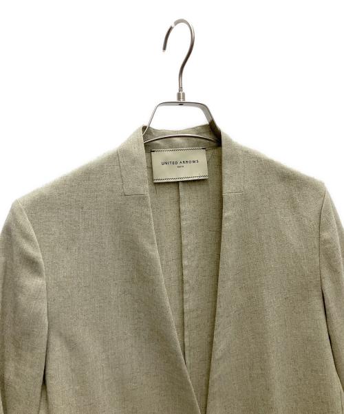 UNITED ARROWS（ユナイテッドアローズ）UNITED ARROWS (ユナイテッドアローズ) ノーラペルジャケット ベージュ サイズ:SIZE36の古着・服飾アイテム