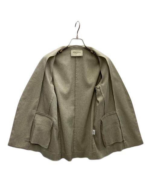 UNITED ARROWS（ユナイテッドアローズ）UNITED ARROWS (ユナイテッドアローズ) ノーラペルジャケット ベージュ サイズ:SIZE36の古着・服飾アイテム