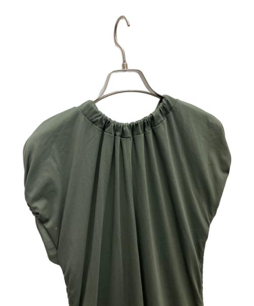LANVIN（ランバン）LANVIN (ランバン) 半袖ワンピース オリーブ サイズ:SIZE38の古着・服飾アイテム