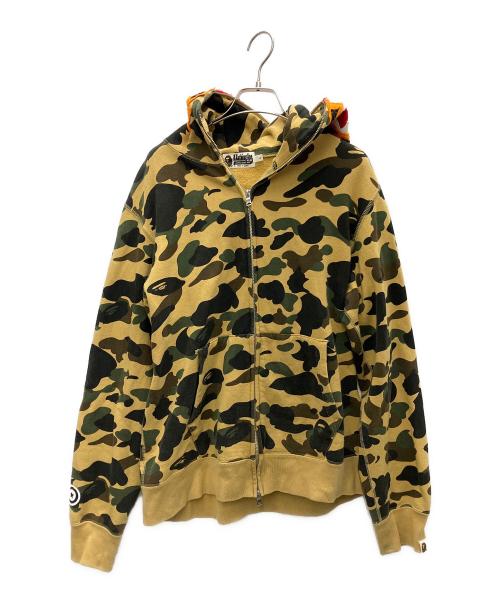 A BATHING APE（ア ベイシング エイプ）A BATHING APE (ア ベイシング エイプ) ジップパーカー ブラウン サイズ:Lの古着・服飾アイテム