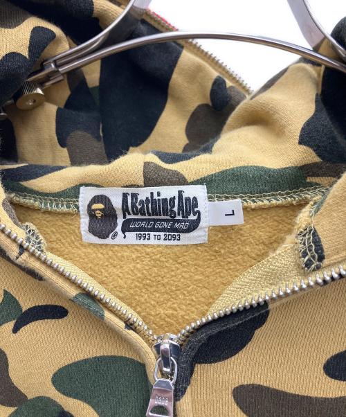A BATHING APE（ア ベイシング エイプ）A BATHING APE (ア ベイシング エイプ) ジップパーカー ブラウン サイズ:Lの古着・服飾アイテム