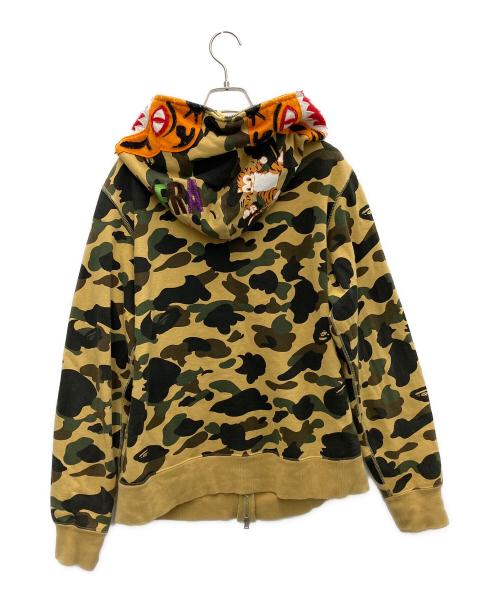 A BATHING APE（ア ベイシング エイプ）A BATHING APE (ア ベイシング エイプ) ジップパーカー ブラウン サイズ:Lの古着・服飾アイテム