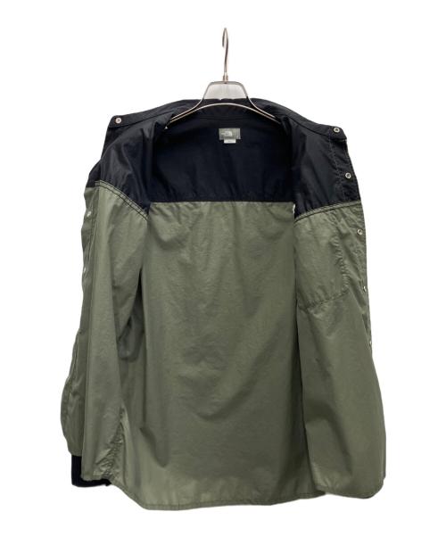 THE NORTH FACE（ザ ノース フェイス）THE NORTH FACE (ザ ノース フェイス) Nuptse Shirt オリーブ×ブラック サイズ:Mの古着・服飾アイテム