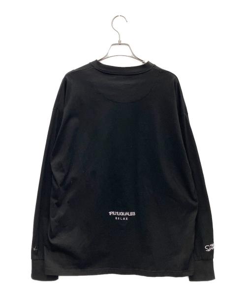 1PIU1UGUALE3 RELAX（ウノピゥウノウグァーレトレ リラックス）1piu1uguale3 relax (ウノピゥウノウグァーレトレ リラックス) 長袖カットソー ブラック サイズ:Lの古着・服飾アイテム