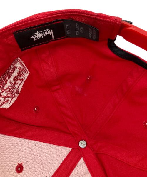 stussy（ステューシー）stussy (ステューシー) キャップ レッドの古着・服飾アイテム