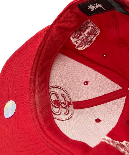 stussy（ステューシー）stussy (ステューシー) キャップ レッドの古着・服飾アイテム