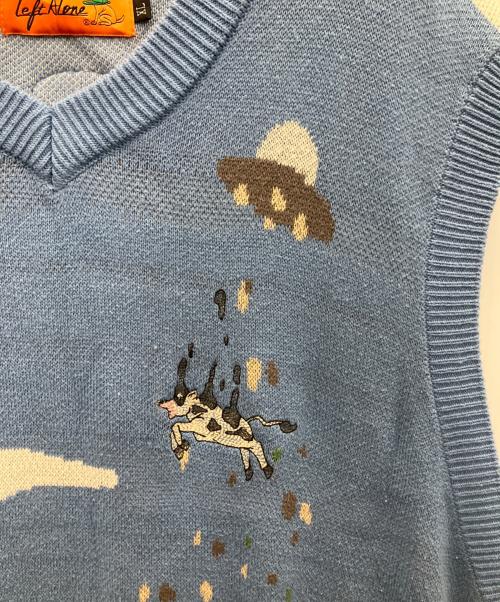 Left Alone（レフトアローン）Left Alone (レフトアローン) ニットベスト ブルー サイズ:XLの古着・服飾アイテム