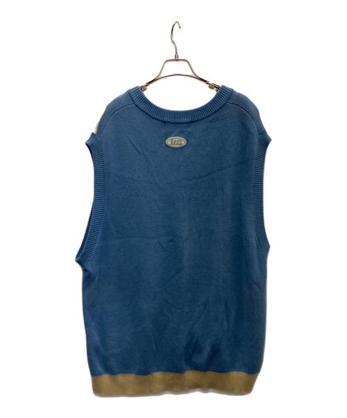 Left Alone（レフトアローン）Left Alone (レフトアローン) ニットベスト ブルー サイズ:XLの古着・服飾アイテム